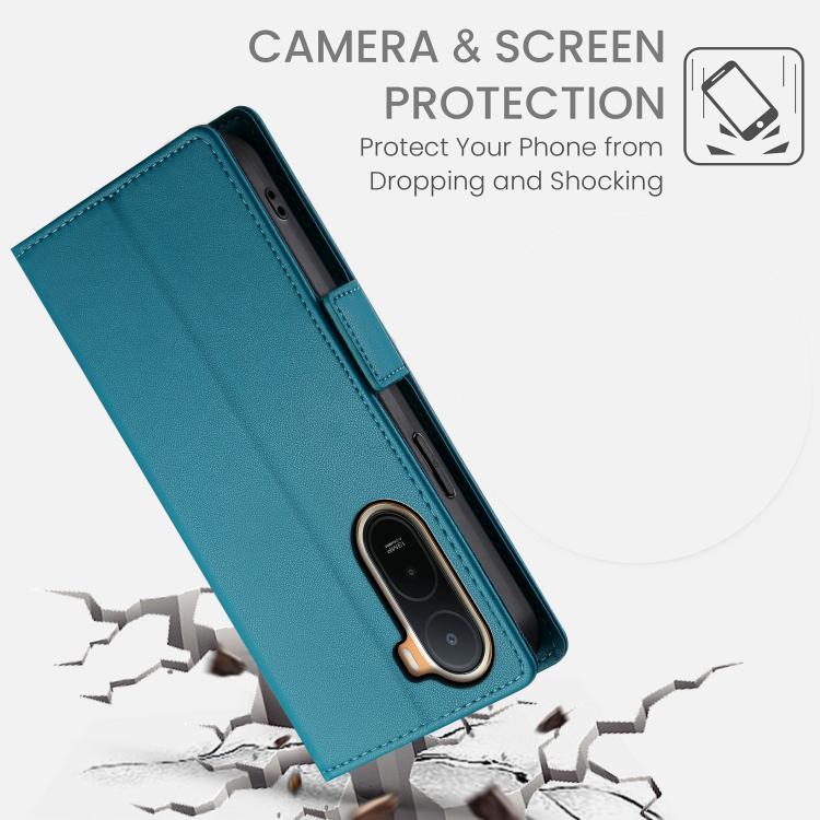 For Redmi A7 Pro 171mm / Poco C85x 5G Side Buckle Magnetic Frosted Leather Phone Case