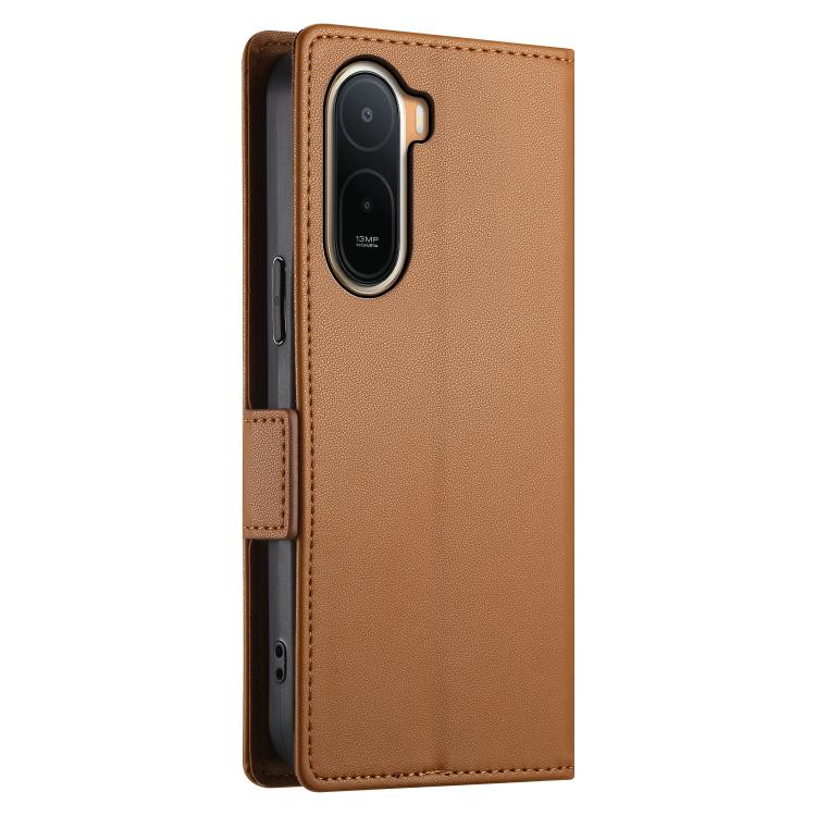 For Redmi A7 Pro 171mm / Poco C85x 5G Side Buckle Magnetic Frosted Leather Phone Case