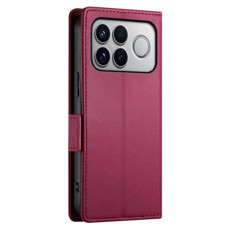 For Redmi K90 Pro Max / Poco F8 Ultra 5G Side Buckle Magnetic Frosted Leather Phone Case