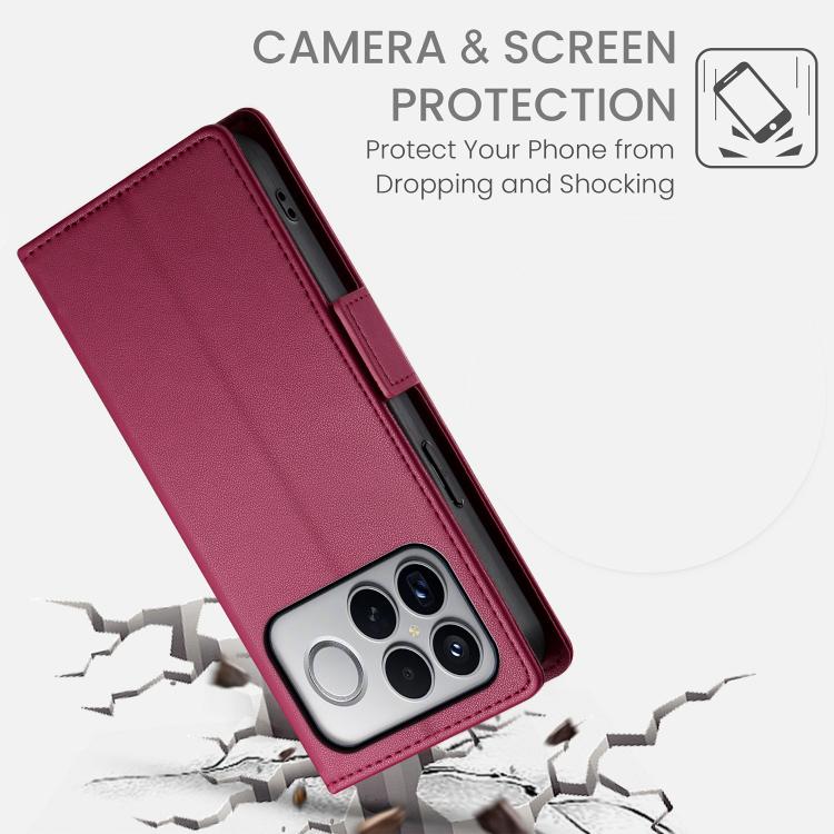 For Redmi K90 Pro Max / Poco F8 Ultra 5G Side Buckle Magnetic Frosted Leather Phone Case