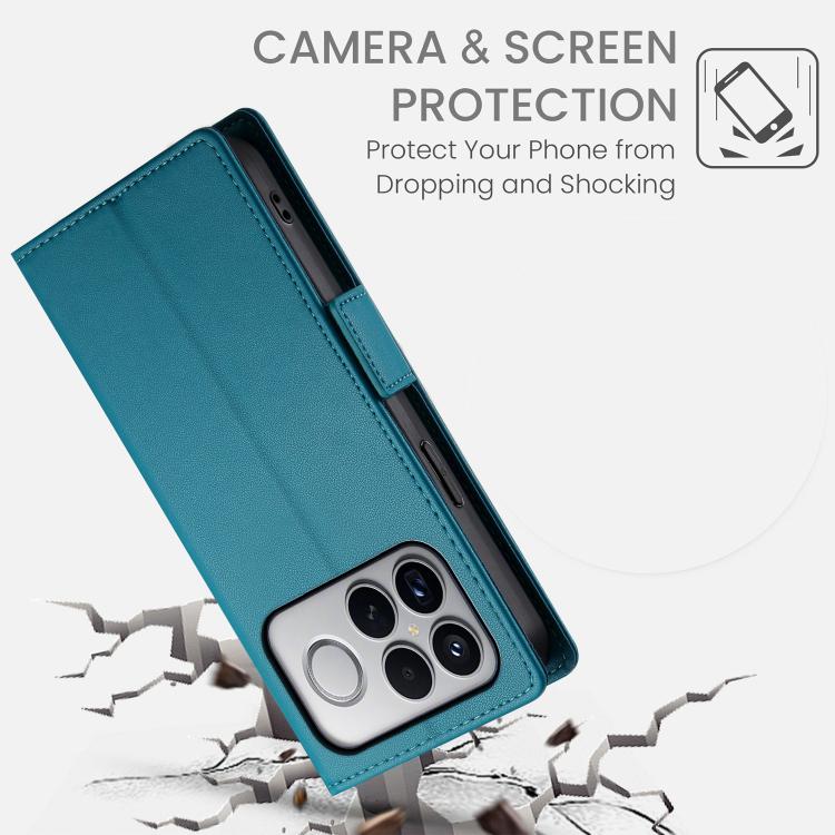 For Redmi K90 Pro Max / Poco F8 Ultra 5G Side Buckle Magnetic Frosted Leather Phone Case