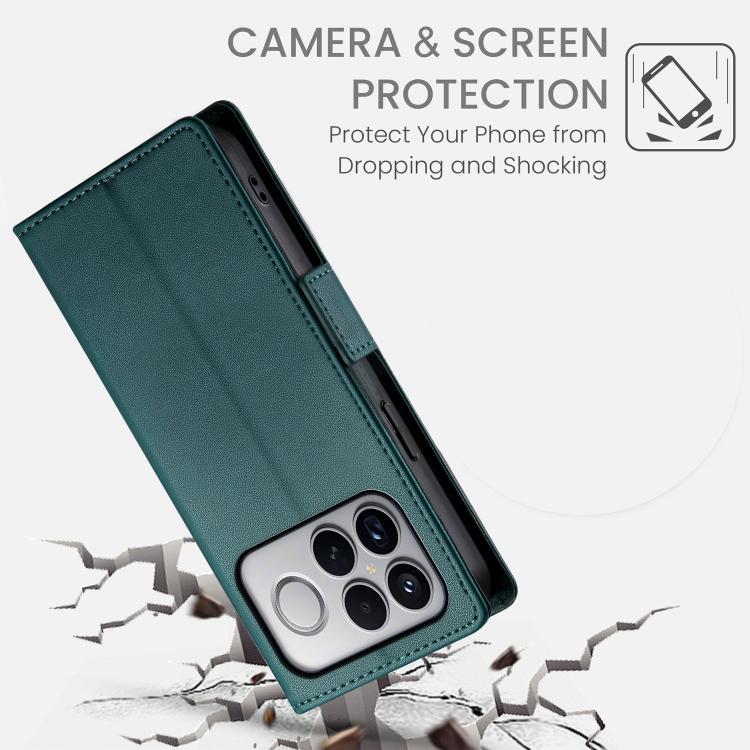 For Redmi K90 Pro Max / Poco F8 Ultra 5G Side Buckle Magnetic Frosted Leather Phone Case