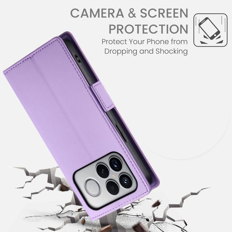 For Redmi K90 Pro Max / Poco F8 Ultra 5G Side Buckle Magnetic Frosted Leather Phone Case