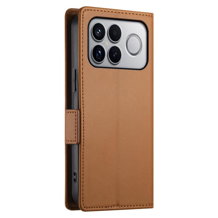 For Redmi K90 Pro Max / Poco F8 Ultra 5G Side Buckle Magnetic Frosted Leather Phone Case