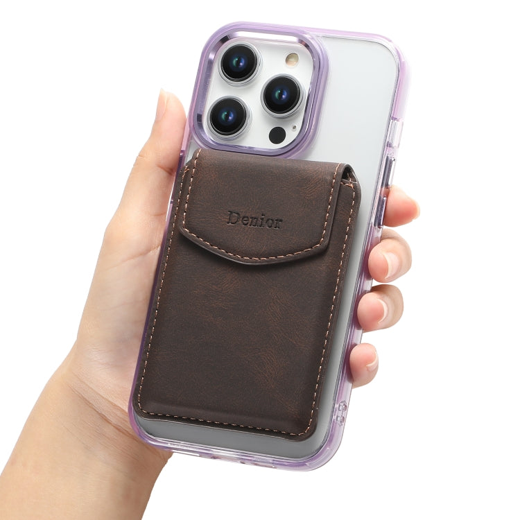 Denior V12 MagSafe Magnetic Phone PU Card Sleeve