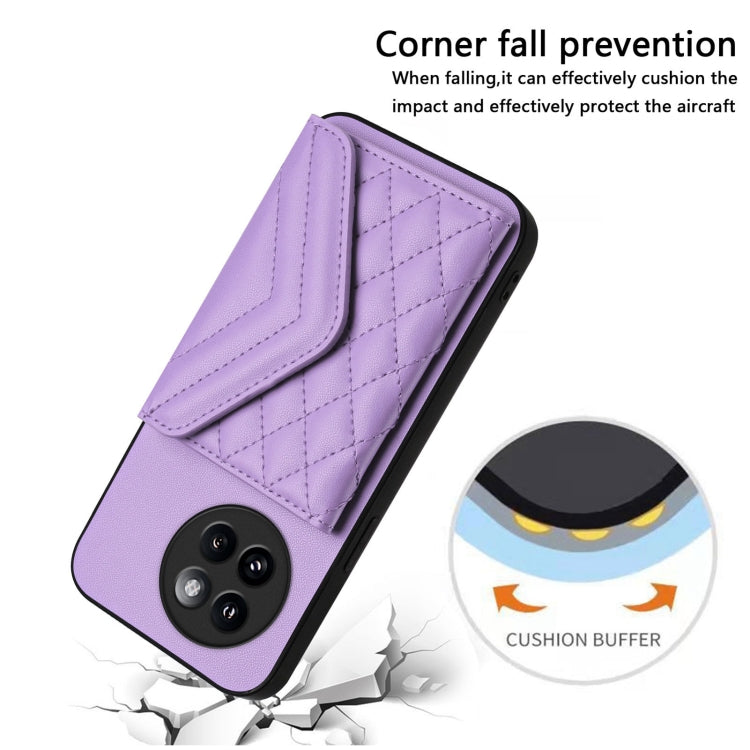 For Xiaomi Civi 4 Pro Rhombic Texture Card Bag RFID Phone Case with Long Lanyard