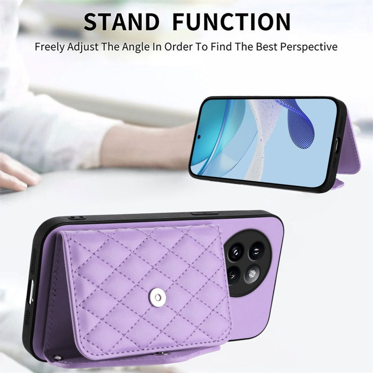 For Xiaomi Civi 4 Pro Rhombic Texture Card Bag RFID Phone Case with Long Lanyard