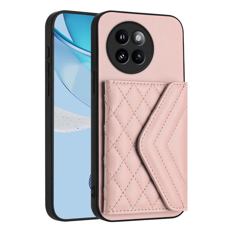 For Xiaomi Civi 4 Pro Rhombic Texture Card Bag RFID Phone Case with Long Lanyard