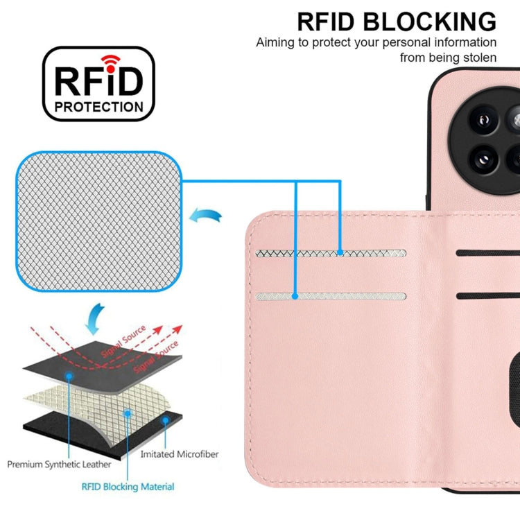 For Xiaomi Civi 4 Pro Rhombic Texture Card Bag RFID Phone Case with Long Lanyard