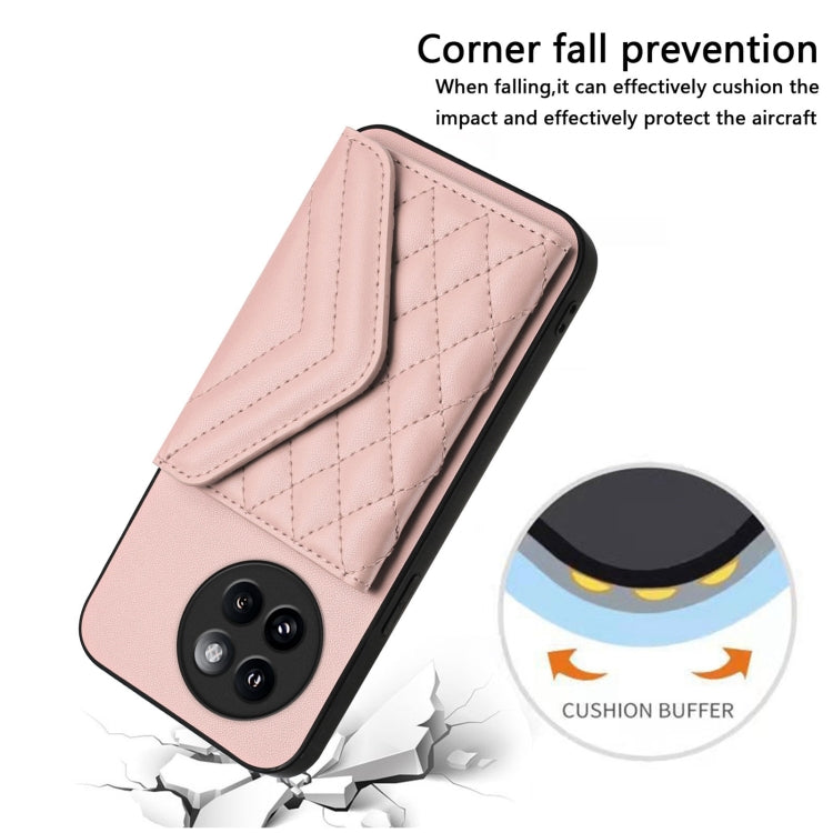 For Xiaomi Civi 4 Pro Rhombic Texture Card Bag RFID Phone Case with Long Lanyard
