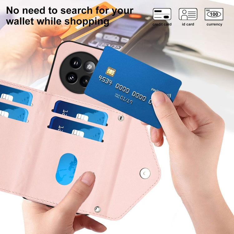 For Xiaomi Civi 4 Pro Rhombic Texture Card Bag RFID Phone Case with Long Lanyard