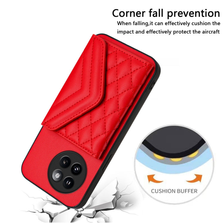 For Xiaomi Civi 4 Pro Rhombic Texture Card Bag RFID Phone Case with Long Lanyard