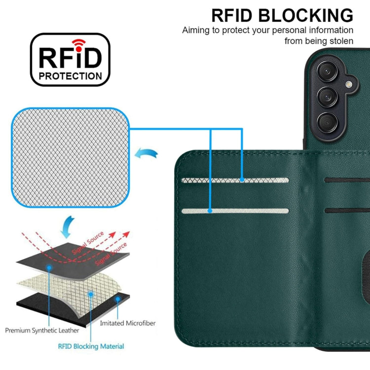 For Samsung Galaxy M55 / C55 5G Rhombic Texture Card Bag RFID Phone Case with Long Lanyard