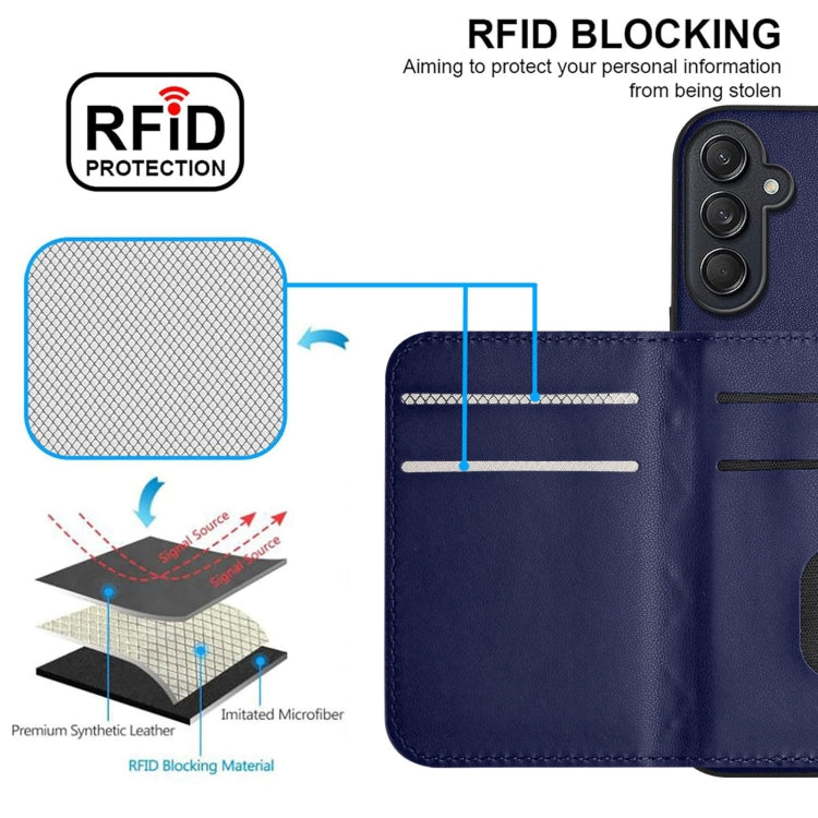 For Samsung Galaxy M55 / C55 5G Rhombic Texture Card Bag RFID Phone Case with Long Lanyard