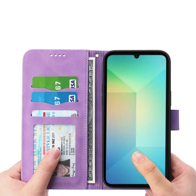 For Samsung Galaxy A06 4G / 5G / A07 4G Dierfeng Dream Line TPU Hybrid PU Leather Phone Case