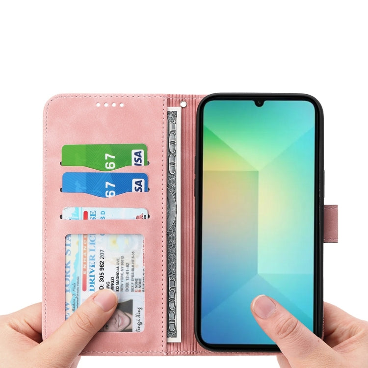 For Samsung Galaxy A06 4G / 5G / A07 4G Dierfeng Dream Line TPU Hybrid PU Leather Phone Case