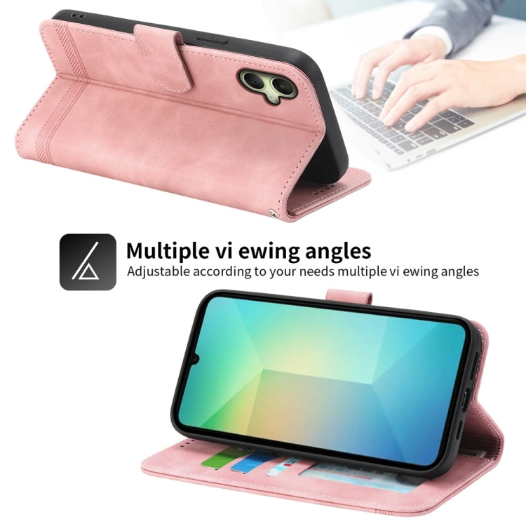 For Samsung Galaxy A06 4G / 5G / A07 4G Dierfeng Dream Line TPU Hybrid PU Leather Phone Case