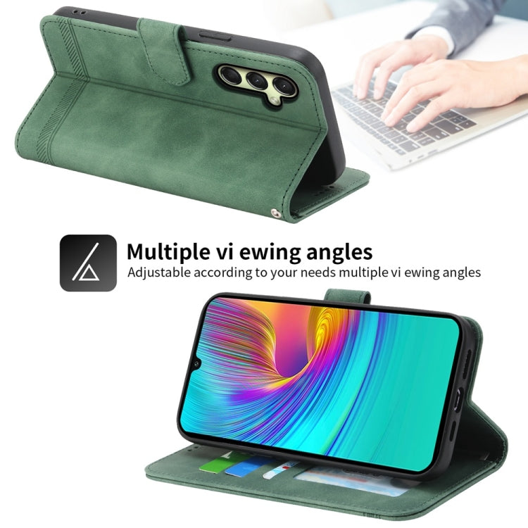 For Samsung Galaxy A26 5G / A16 / A17 4G Dierfeng Dream Line TPU Hybrid PU Leather Phone Case