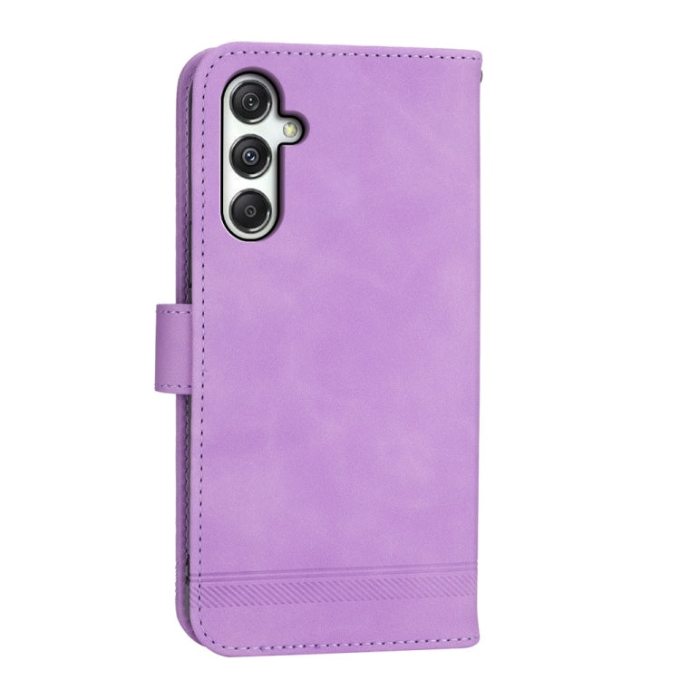 For Samsung Galaxy M35 Dierfeng Dream Line TPU Hybrid PU Leather Phone Case