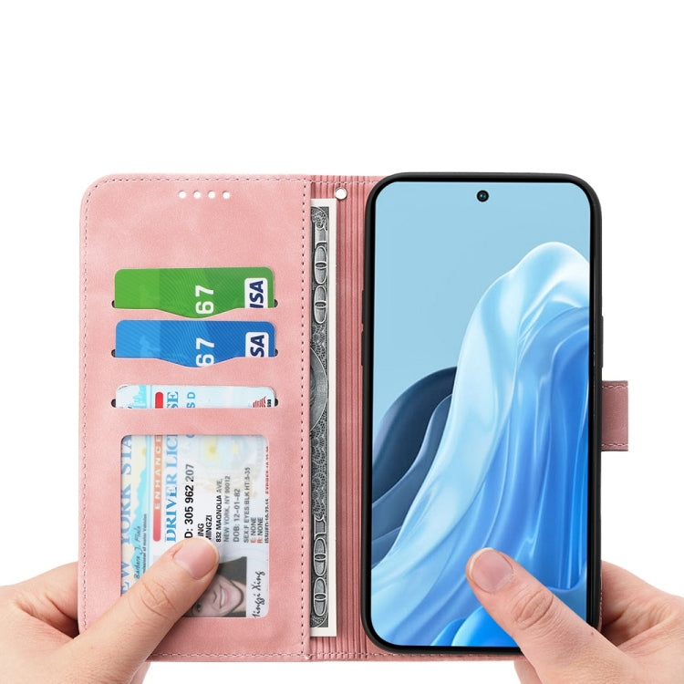 For Samsung Galaxy M35 Dierfeng Dream Line TPU Hybrid PU Leather Phone Case