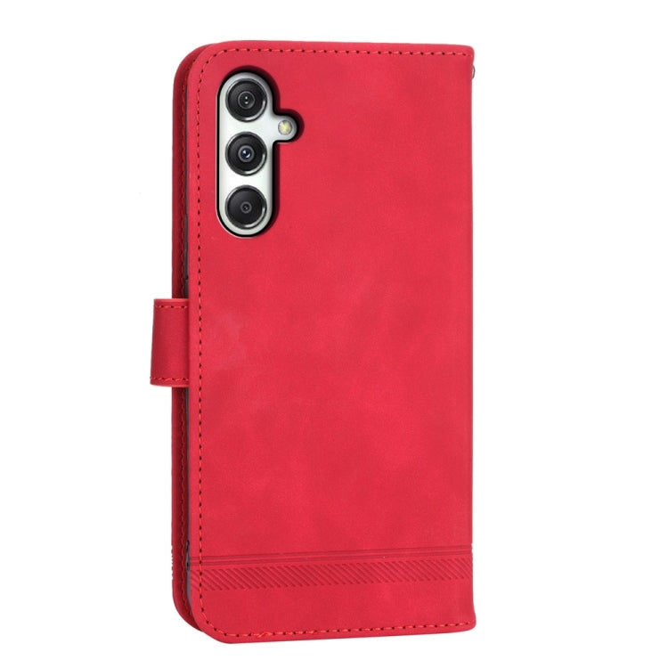 For Samsung Galaxy M35 Dierfeng Dream Line TPU Hybrid PU Leather Phone Case