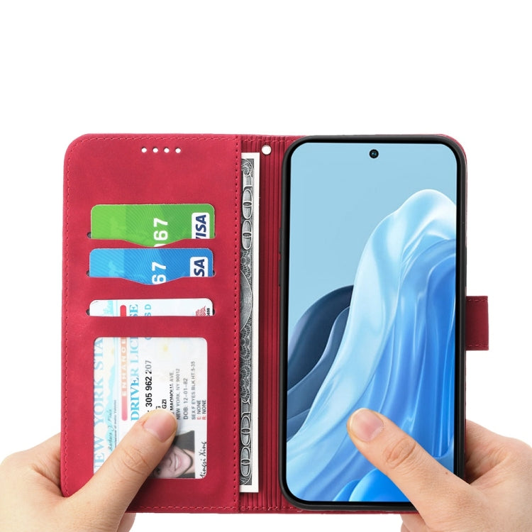For Samsung Galaxy M35 Dierfeng Dream Line TPU Hybrid PU Leather Phone Case