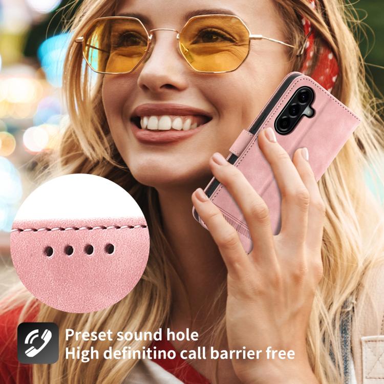For Samsung Galaxy A37 5G Dierfeng Dream Line TPU Hybrid PU Leather Phone Case