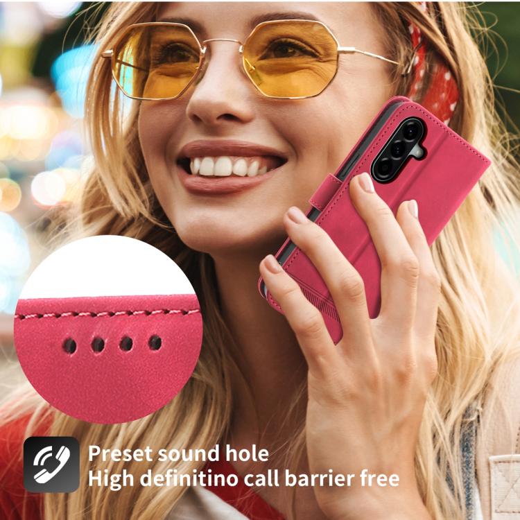For Samsung Galaxy A37 5G Dierfeng Dream Line TPU Hybrid PU Leather Phone Case