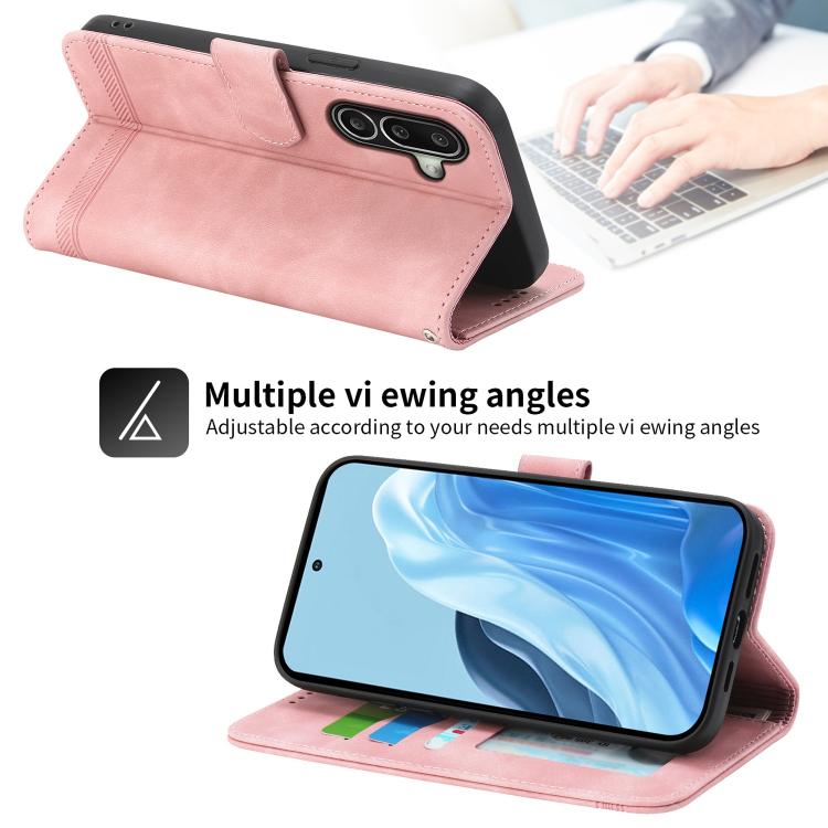 For Galaxy A27 5G Dierfeng Dream Line TPU Hybrid PU Leather Phone Case