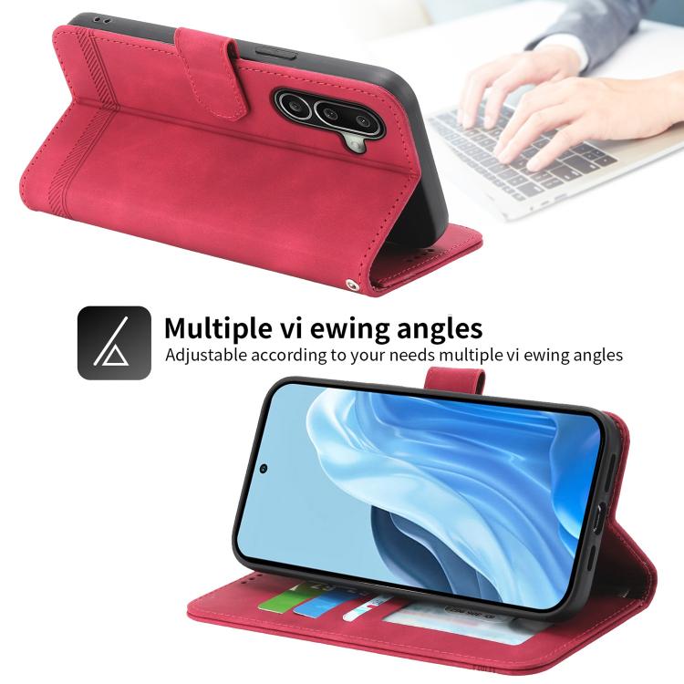 For Galaxy A27 5G Dierfeng Dream Line TPU Hybrid PU Leather Phone Case