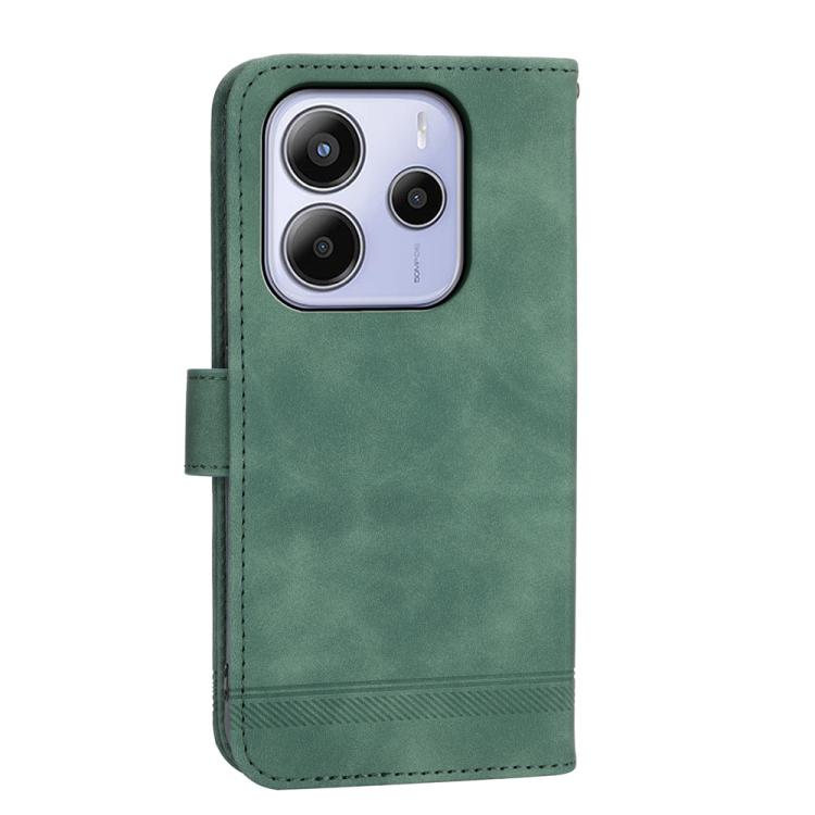 For Redmi Note 14 4G 163.25mm Global Dierfeng Dream Line TPU Hybrid PU Leather Phone Case