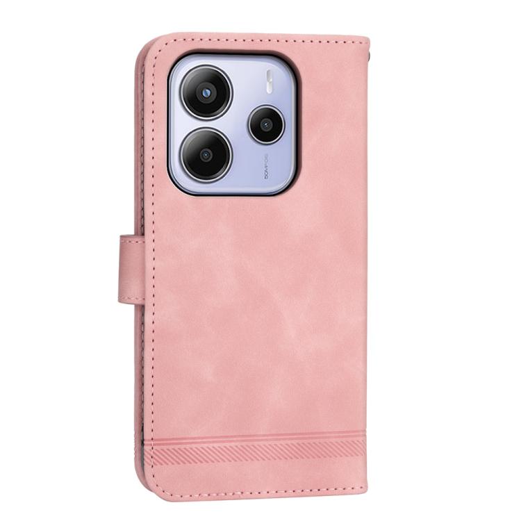 For Redmi Note 14 4G 163.25mm Global Dierfeng Dream Line TPU Hybrid PU Leather Phone Case