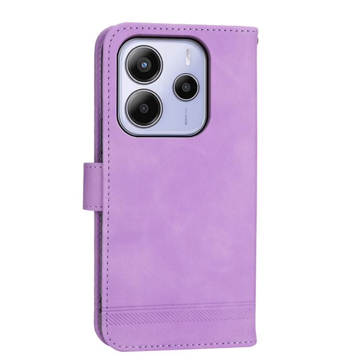 For Redmi Note 14 4G 164.84mm Dierfeng Dream Line TPU Hybrid PU Leather Phone Case