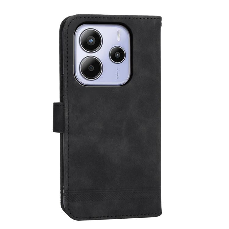For Redmi Note 14 4G 164.84mm Dierfeng Dream Line TPU Hybrid PU Leather Phone Case