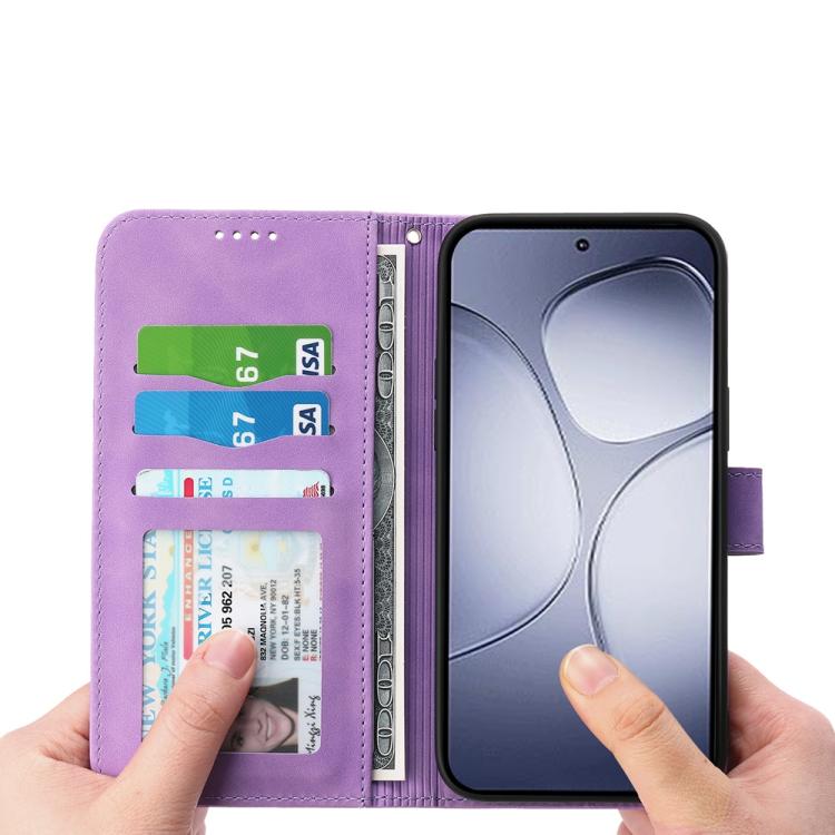 For Redmi Note 14 Pro 4G Dierfeng Dream Line TPU Hybrid PU Leather Phone Case
