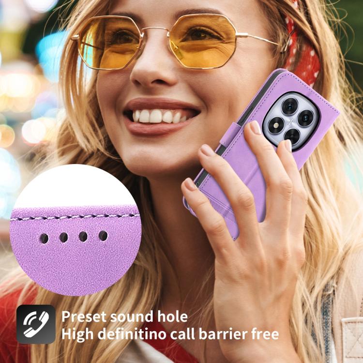 For Redmi Note 14 Pro 4G Dierfeng Dream Line TPU Hybrid PU Leather Phone Case
