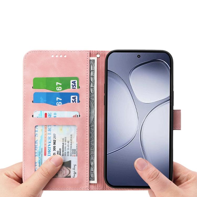 For Redmi Note 14 Pro 4G Dierfeng Dream Line TPU Hybrid PU Leather Phone Case