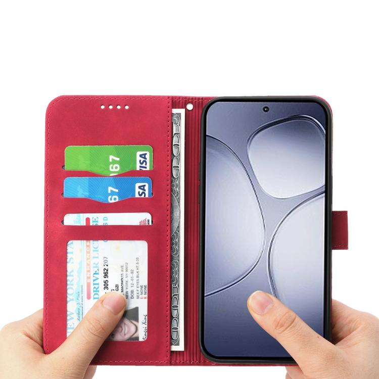 For Redmi Note 14 Pro 4G Dierfeng Dream Line TPU Hybrid PU Leather Phone Case