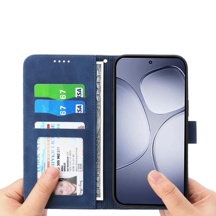For Redmi Note 14 Pro 4G Dierfeng Dream Line TPU Hybrid PU Leather Phone Case