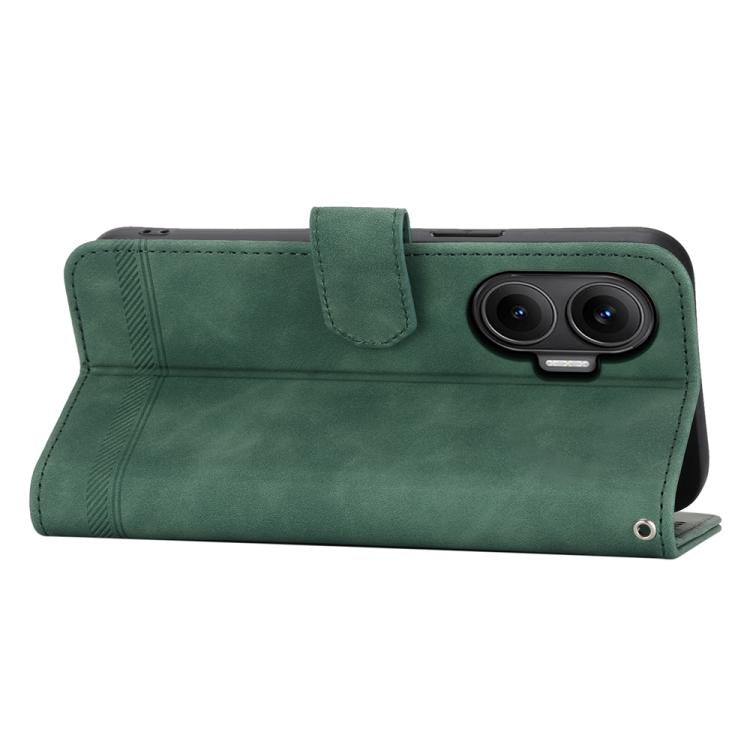 For Redmi Turbo 4 Pro / Xiaomi Poco F7 Dierfeng Dream Line TPU Hybrid PU Leather Phone Case