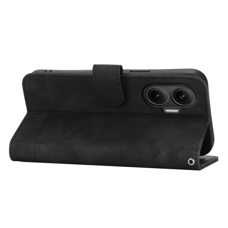 For Redmi Turbo 4 Pro / Xiaomi Poco F7 Dierfeng Dream Line TPU Hybrid PU Leather Phone Case