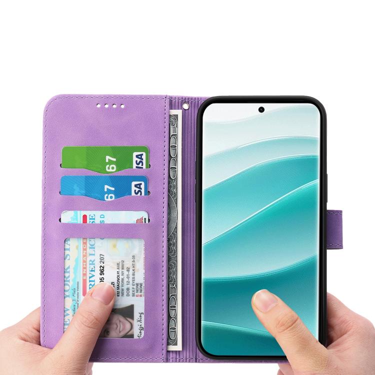 For Redmi Note 15 Pro 5G Global 163.6mm Dierfeng Dream Line TPU Hybrid PU Leather Phone Case