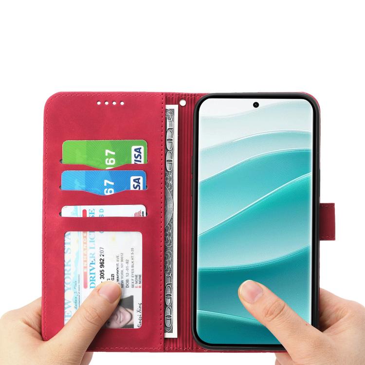 For Redmi Note 15 Pro 5G Global 163.6mm Dierfeng Dream Line TPU Hybrid PU Leather Phone Case