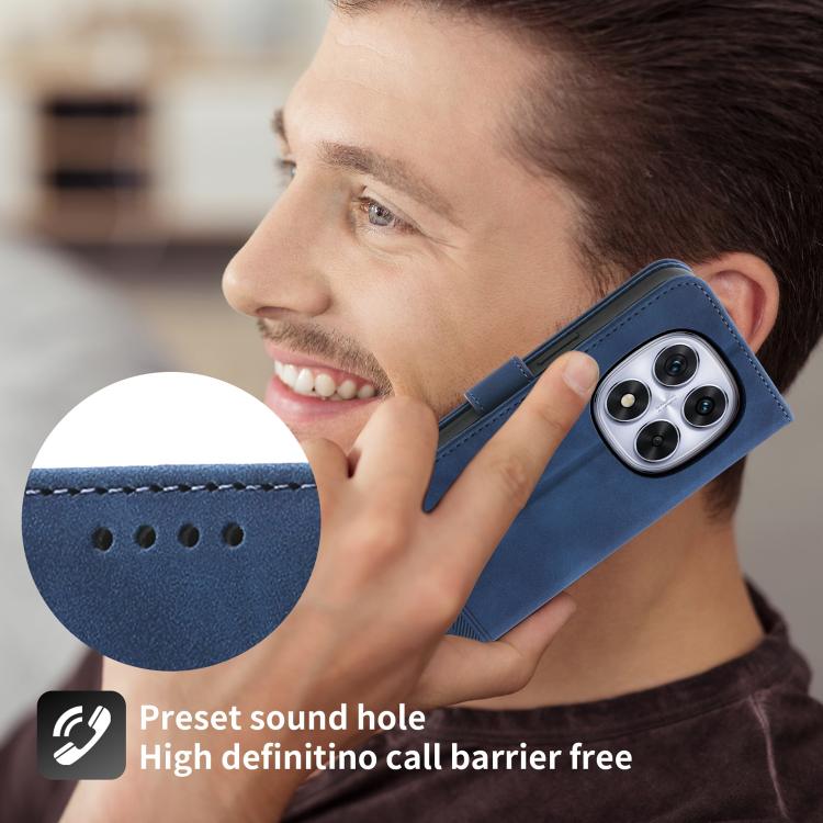 For Redmi Note 15 Pro 5G Global 163.6mm Dierfeng Dream Line TPU Hybrid PU Leather Phone Case