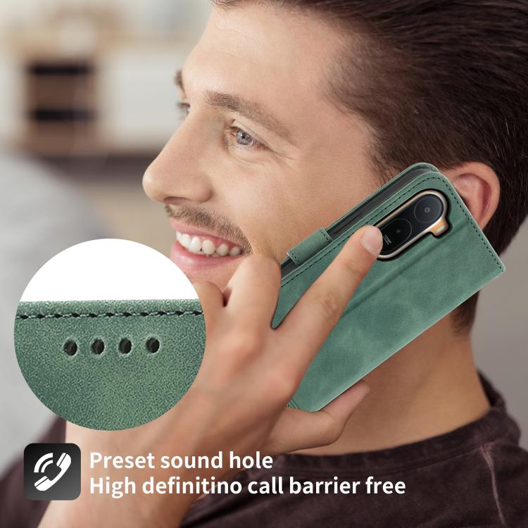 For Redmi A7 Pro 4G / 5G 171mm / Poco C85x 5G Dierfeng Dream Line TPU Hybrid PU Leather Phone Case