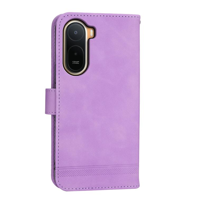 For Redmi A7 Pro 4G / 5G 171mm / Poco C85x 5G Dierfeng Dream Line TPU Hybrid PU Leather Phone Case