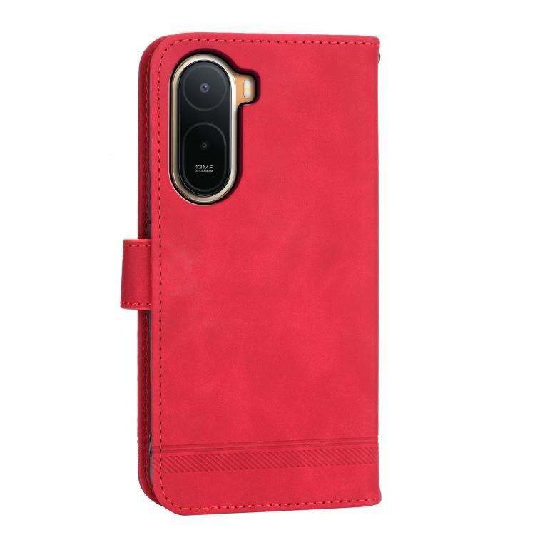 For Redmi A7 Pro 4G / 5G 171mm / Poco C85x 5G Dierfeng Dream Line TPU Hybrid PU Leather Phone Case
