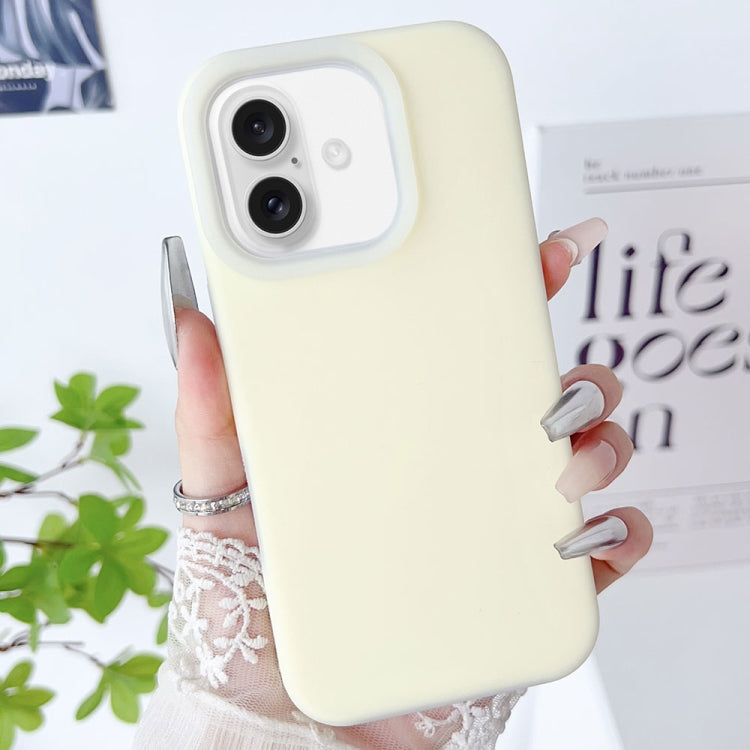 For iPhone 16 Plus PC Hybrid Liquid Silicone Jelly Phone Case