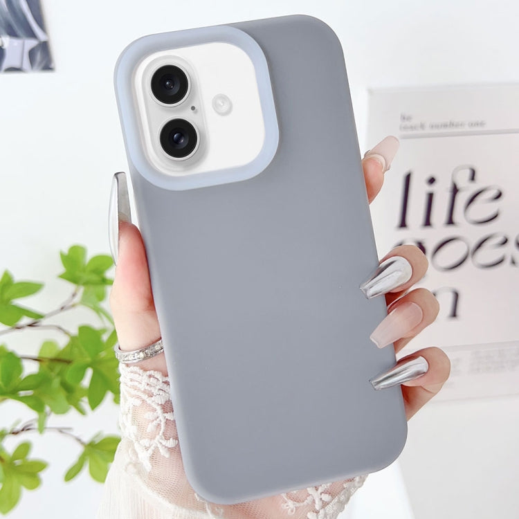 For iPhone 16 PC Hybrid Liquid Silicone Jelly Phone Case