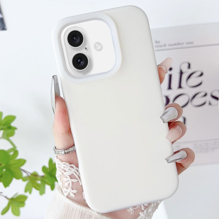 For iPhone 16 PC Hybrid Liquid Silicone Jelly Phone Case